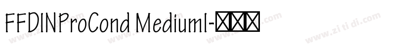 FFDINProCond MediumI字体转换